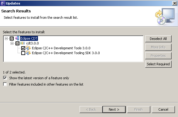 Select CDT to install