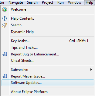 Select Software Updates... from the menu