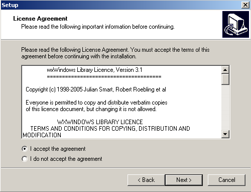 the wxWidgets license